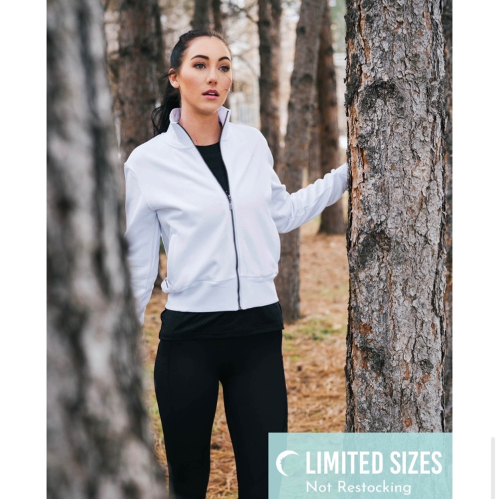 ZYIA French Terry Jacket White